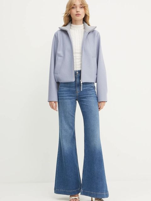 BOSS Orange top damskie kolor beżowy z półgolfem 50543556 - zdjęcie produktu nr 2