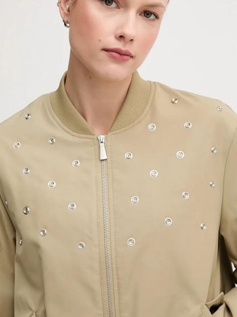 Sisley kurtka kolor zielony przejściowa 2ZCRLN05L