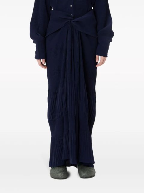 JW Anderson draped maxi skirt - Blue
