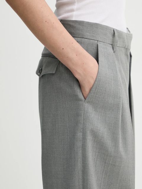 Day Birger et Mikkelsen spodnie z domieszką wełny Enzo kolor szary szerokie high waist DAY65243556