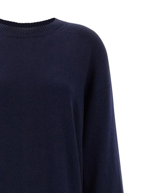 PINKO crew-neck contrast-trim maxi dress - Blue