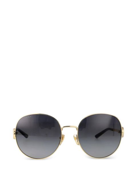 Gucci Eyewear Interlocking GG round-frame sunglasses - Gold - zdjęcie produktu nr 1