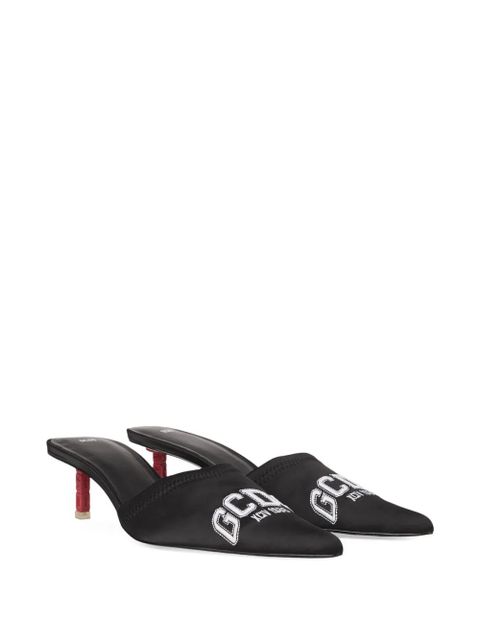 GCDS logo-embroidered mules - Black - zdjęcie produktu nr 2
