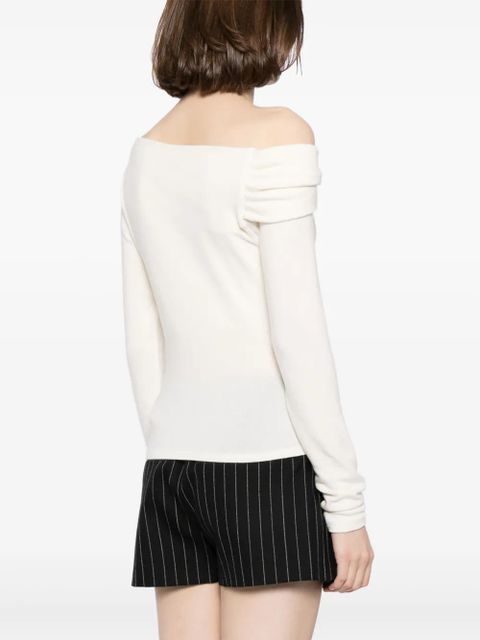 Reformation Elio off-shoulder top - Neutrals