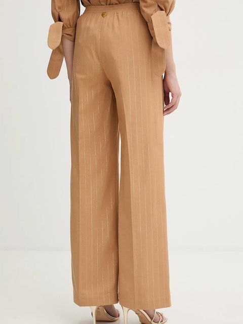 Twinset spodnie z domieszką lnu