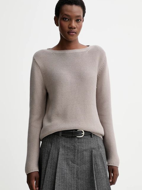 Marc O'Polo sweter bawełniany damski kolor beżowy 511605960113