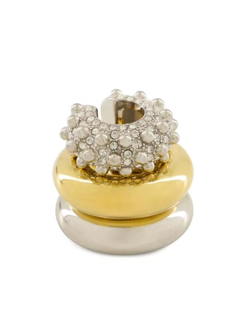 Rabanne crystal-embellished earrings - Silver - zdjęcie produktu nr 2