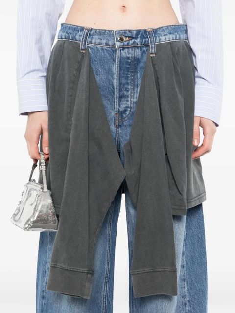 Alexander Wang tied-T-shirt jeans - Blue