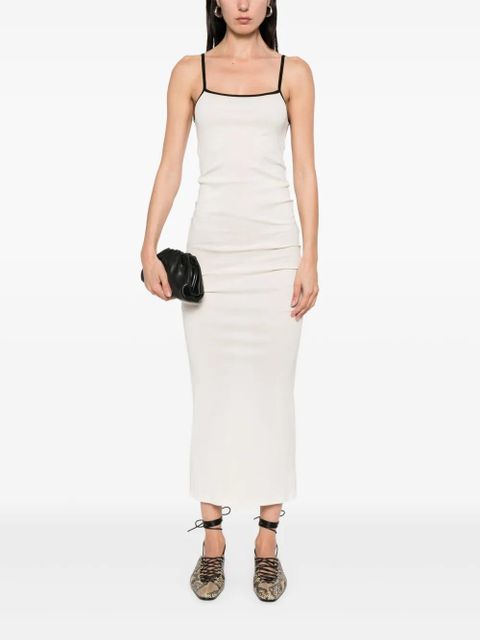 Aya Muse jersey midi dress - White