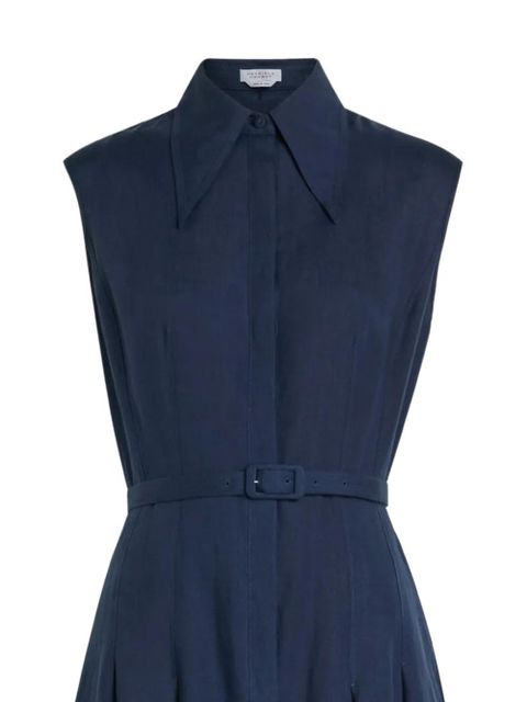 Gabriela Hearst belted collared midi dress - Blue - zdjęcie produktu nr 2