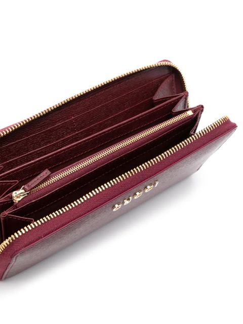 Gucci logo-lettering wallet - Red
