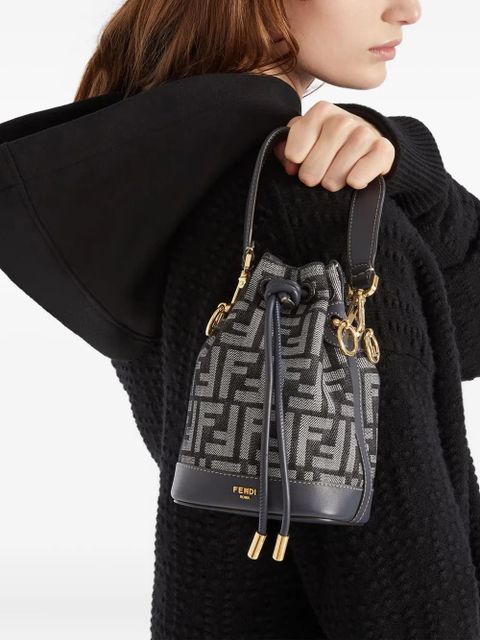 FENDI Mon Tresor drawstring bucket logo - Blue