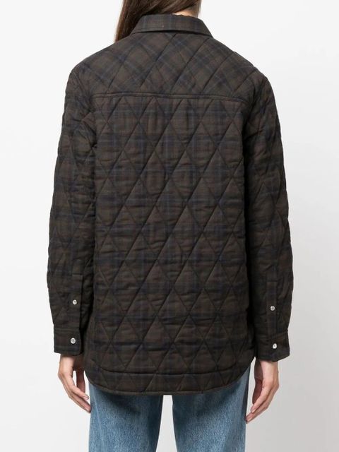 MARANT ÉTOILE quilted checked shirt - Green