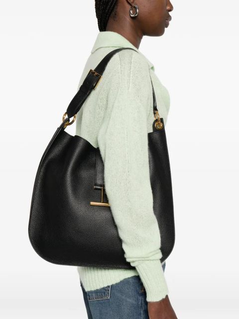 TOM FORD Tara T-Bar leather shoulder bag - Black - zdjęcie produktu nr 2