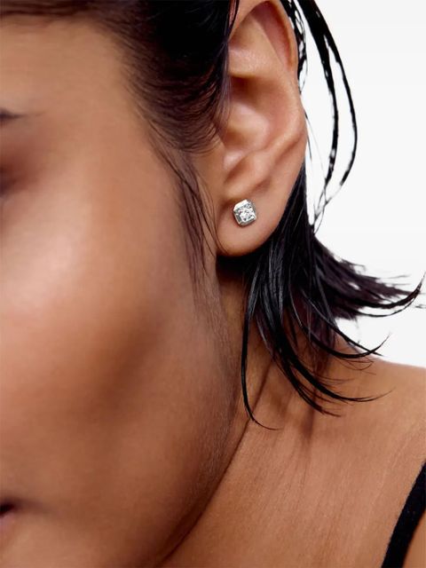 Monica Vinader square stud earrings - Silver