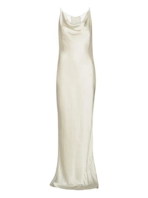 ROTATE BIRGER CHRISTENSEN cowl-neck lace-back gown - White - zdjęcie produktu nr 1