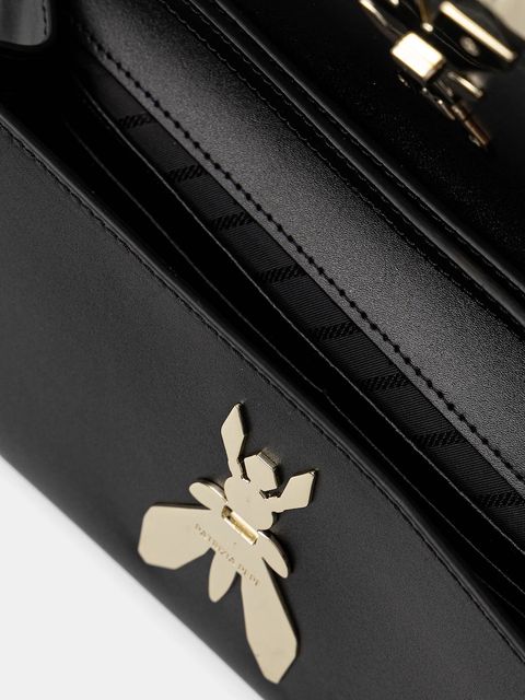 Patrizia Pepe torebka skórzana kolor czarny 8B0304 L061