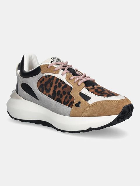 Love Moschino sneakersy damskie kolor beżowy JA15415G0NJAB30A
