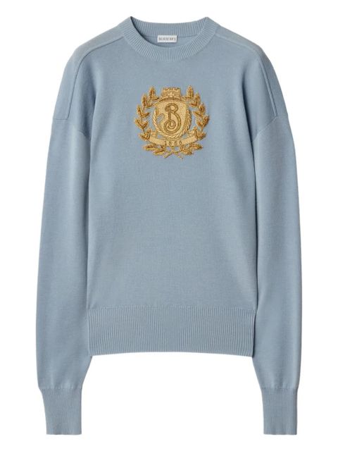 Burberry B Crest wool sweater - Blue - zdjęcie produktu nr 1