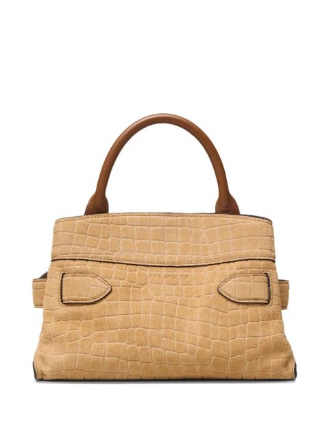 Marc Jacobs small The Suede Croc Dakota tote bag - Brown