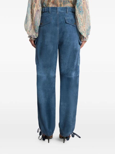 ETRO denim-effect drawstring-detail trousers - Blue