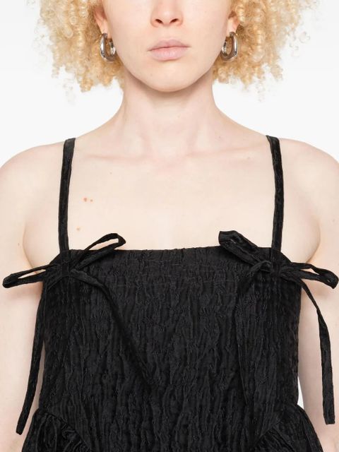 Cecilie Bahnsen Ambra bow-detail midi dress - Black