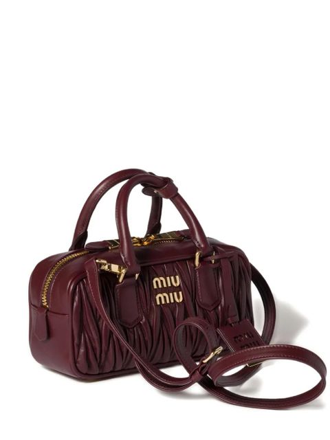 Miu Miu Arcadie matelassé nappa leather bag - Red - zdjęcie produktu nr 1