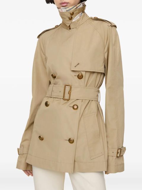 Burberry short lightweight cotton Belgravia trench coat​ - Neutrals