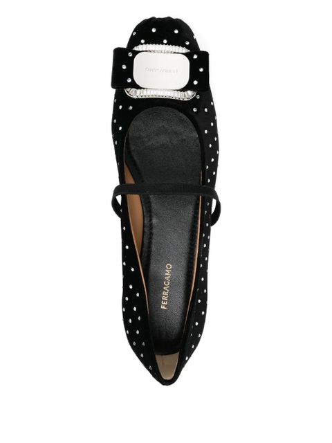 Ferragamo Vara buckle ballet flats - Black