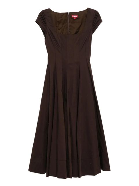 STAUD short-sleeved wells dress - Brown - zdjęcie produktu nr 1