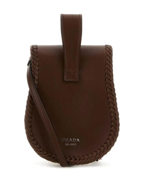 Prada leather cross body bag - Brown - zdjęcie produktu nr 2