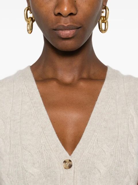 DÔEN cable-knit button vest - Neutrals