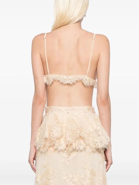 ZIMMERMANN illustration lace bralette - Neutrals