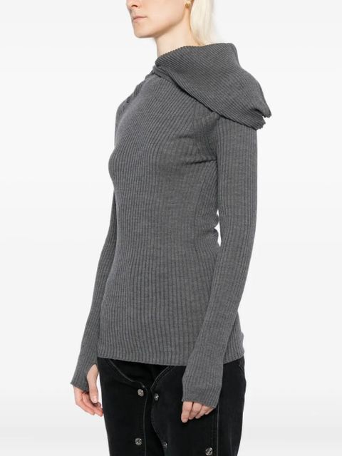 Jean Paul Gaultier halterneck knit top - Grey