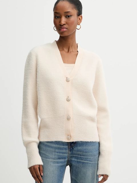 Blugirl Blumarine kardigan i top damski kolor beżowy lekki RF5235.MA39R