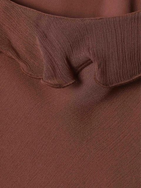 STAUD ruffled spaghetti-strap blouse - Brown