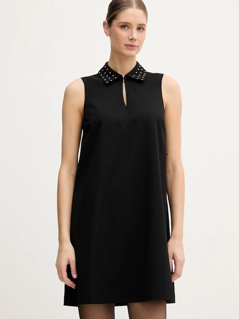 United Colors of Benetton sukienka kolor czarny mini prosta 4E6QDV0C0 - zdjęcie produktu nr 1