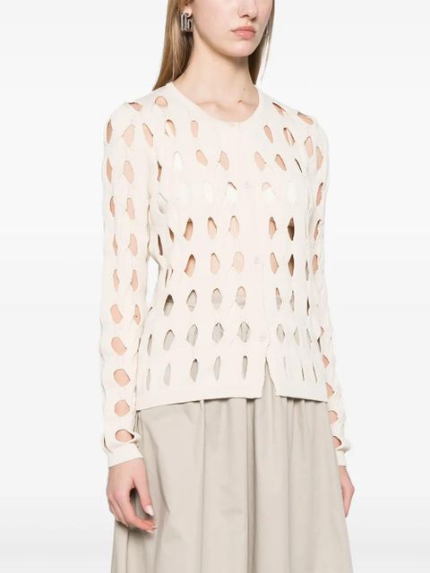 PINKO open-knit cardigan - Neutrals
