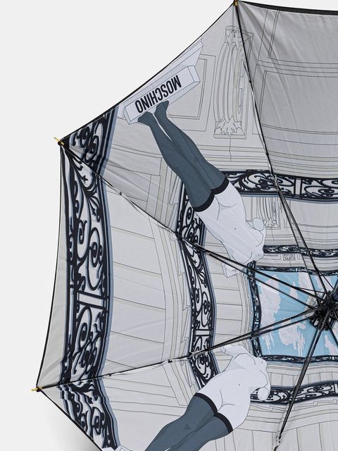 Moschino parasol kolor niebieski 9004