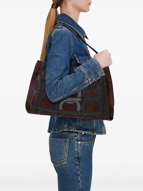 Ferragamo Gancini-overlay tote bag - Brown - zdjęcie produktu nr 2