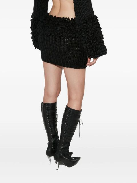 MISBHV knitted logo hardware mini skirt - Black - zdjęcie produktu nr 2