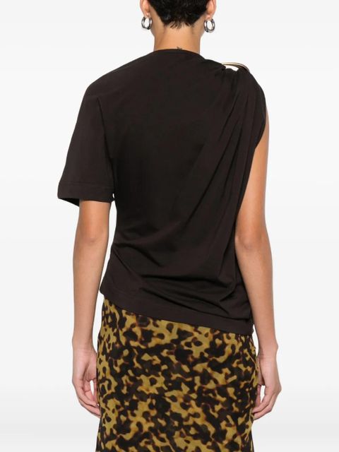 Christopher Esber draped ring-detail top - Brown