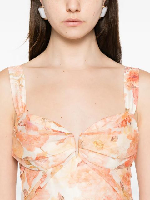 ZIMMERMANN Rebellion floral midi dress - Orange