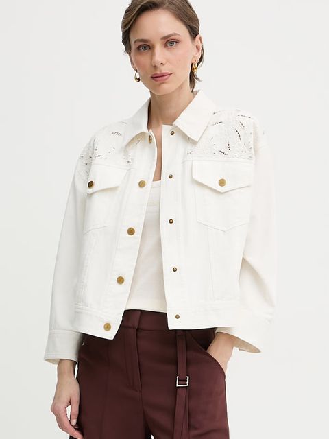 Luisa Spagnoli kurtka jeansowa damska bawełniana Vassano - zdjęcie produktu nr 1