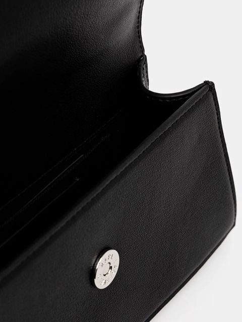 Karl Lagerfeld torebka skórzana K/SIGNATURE kolor czarny A1W30458