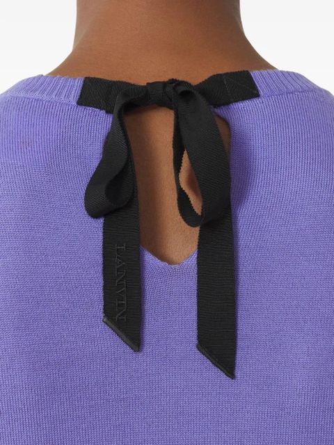Lanvin ribbon-detail sweater - Purple