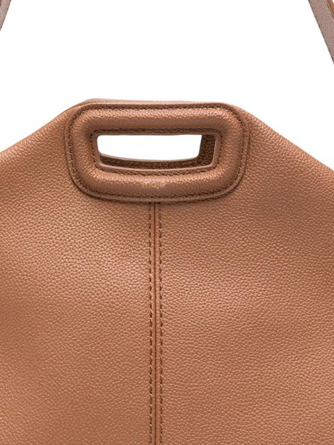 Maje fringed leather tote bag - Brown