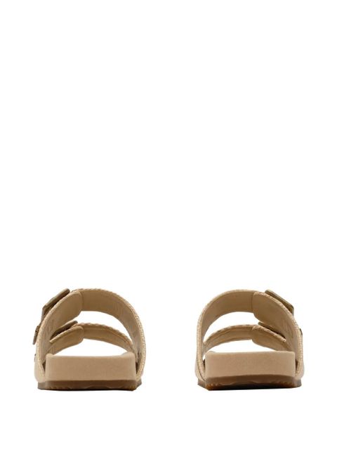 Burberry raffia-effect Urchin sandals - Neutrals