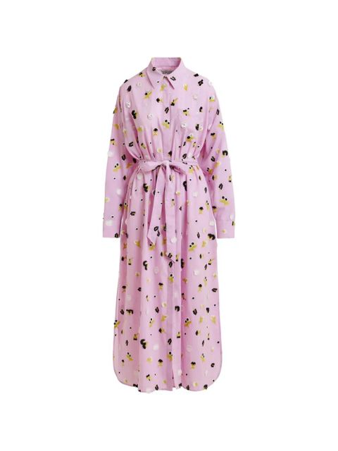 Essentiel Antwerp floral belted midi dress - Pink - zdjęcie produktu nr 1