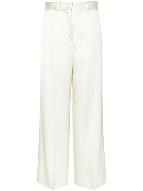 Jil Sander high-rise twill palazzo trousers - Neutrals - zdjęcie produktu nr 1